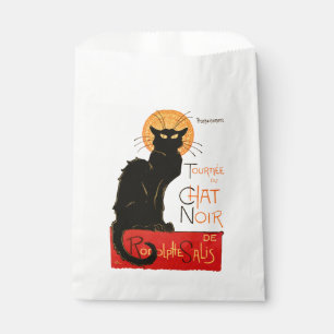 Sachets En Papier Affiche Classique Chat Noir de Steinlen en Noir