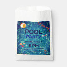 Affiche de bienvenue d'anniversaire de la piscine
