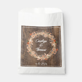 Sachets En Papier Agritourisme rustique Mariage de céréales rose