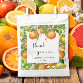 Sachets En Papier Agrumes Merci Orange Vert Floral