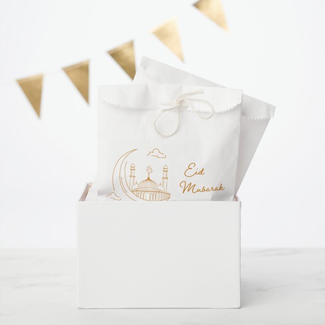 Sachets En Papier Aïd moderne Moubarak Joyeux Aïd (Fête)
