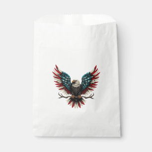Sachets En Papier Aigle rustique patriotique américain/américain cha