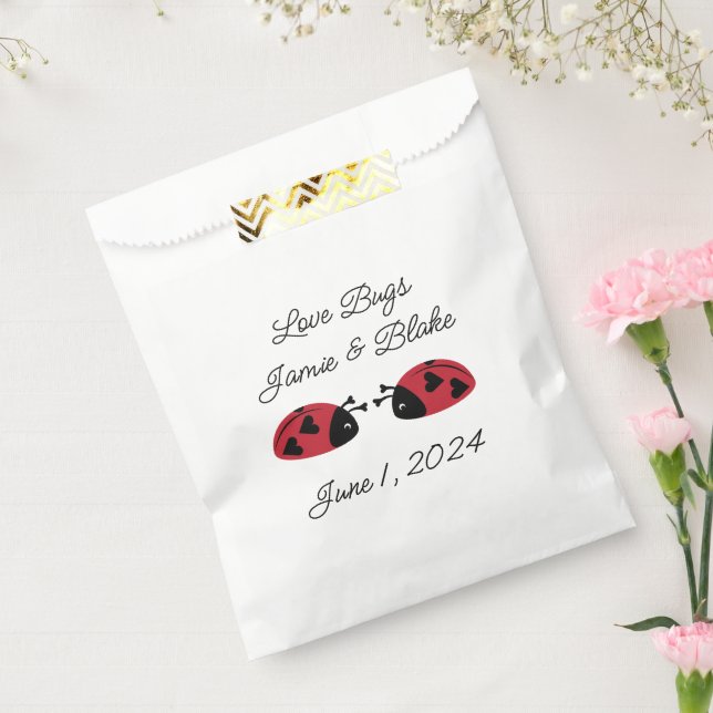 Sachets En Papier Aimer les bogues, Personnaliser (Scellé)