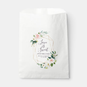 Sachets En Papier Airy Blush Wedding Favor Sac Amour est doux