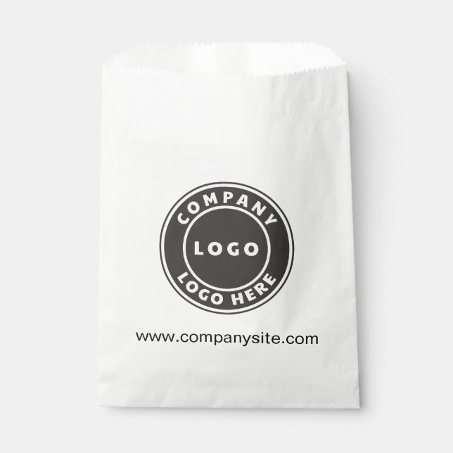 Sachets En Papier Ajoutez votre site Web d'entreprise et votre logo  (Devant)