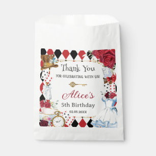 Sachets En Papier Alice au pays des merveilles Fête d'anniversaire a