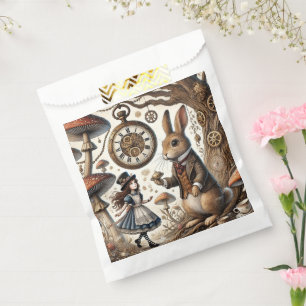 Sachets En Papier alice au pays des merveilles lapin blanc