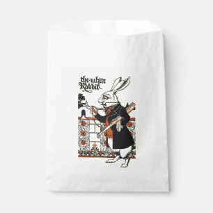 Sachets En Papier Alice Lapin Blanc Classique Wonderland