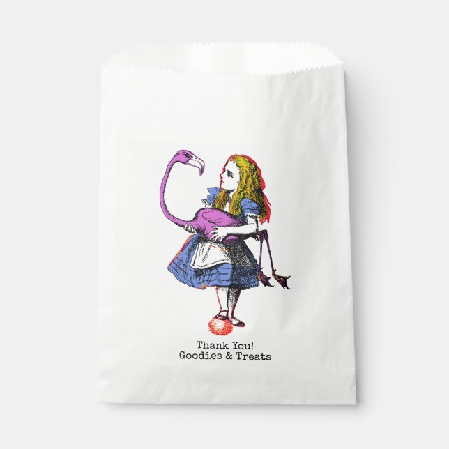 Sachets En Papier Alice Personnalisée Au Pays Des Merveilles (Devant)