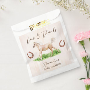 Sachets En Papier Allez bébé aller courir cheval beige baby shower f