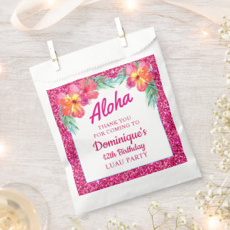 Sachets En Papier Aloha Tropical Luau fête d'anniversaire