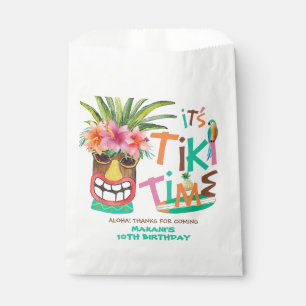 Sachets En Papier Aloha Tropical Tiki Merci d'anniversaire