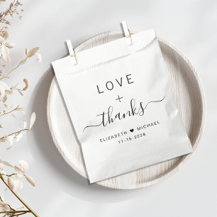 Sachets En Papier Amour Et Merci Mariage