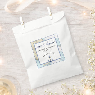 Sachets En Papier Amour & Merci Authentique #Ancre Nautique #Floride
