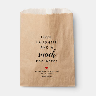 Sachets En Papier Amour, rire et Snack après Mariage Snack