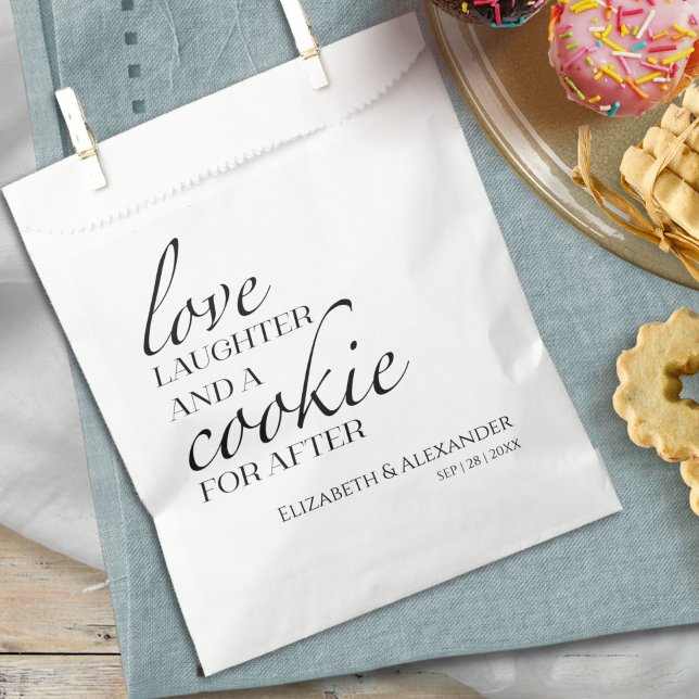 Sachets En Papier Amour rire et un biscuit pour après | MARIAGE (Créateur téléchargé)