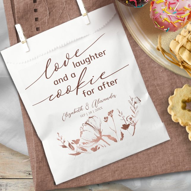 Sachets En Papier Amour rire et un biscuit pour après Mariage (Créateur téléchargé)