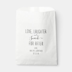 Sachets En Papier Amour, rire et un snack pour après-midi