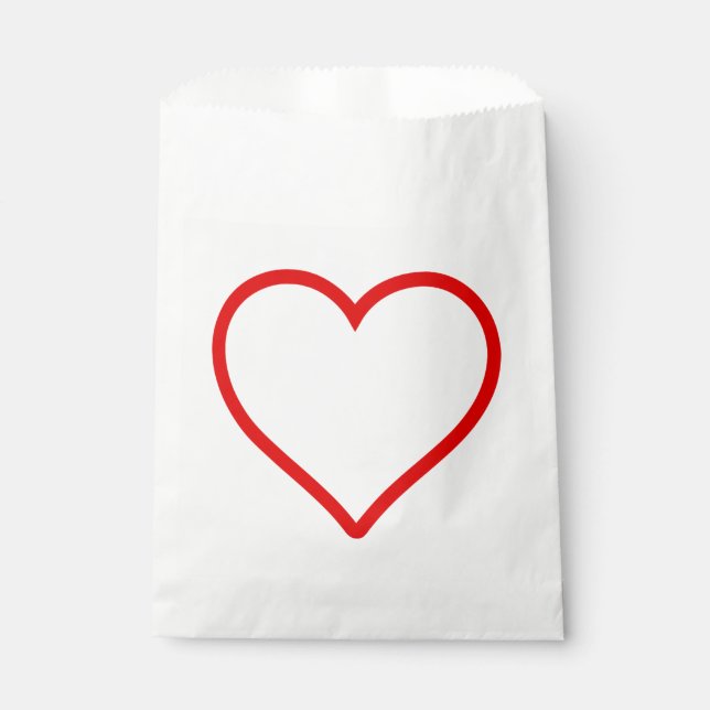 Sachets En Papier Amour - Sac Coeur Faveur (Devant)