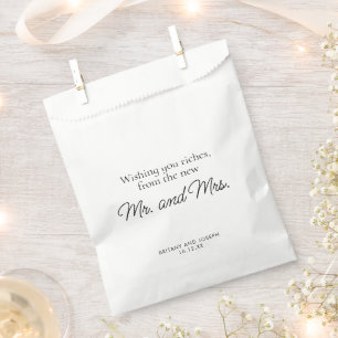 Sachets En Papier Amusant vous souhaite richesse noir blanc Mariage