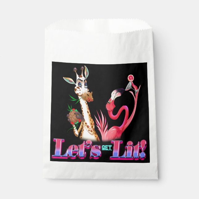 Sachets En Papier Amusons-nous un duo animal léger (Devant)