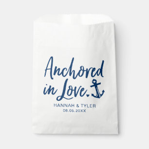 Sachets En Papier Ancré Dans Love Beach Mariage Nautique