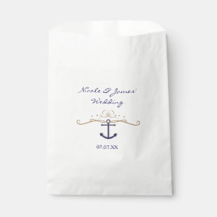 Sachets En Papier Ancre nautique Élégant Classy Party Favoriser les
