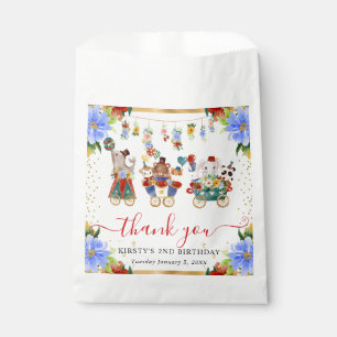 Sachets En Papier Animaux de cirque à l'aquarelle Train Floral Anniv