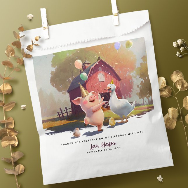 Sachets En Papier Animaux de ferme Anniversaire Fête Favoriser Sac (Créateur téléchargé)