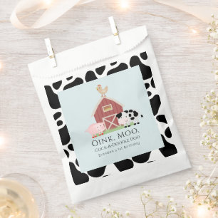 Sachets En Papier Animaux de ferme Barnyard Blue Boy Anniversaire