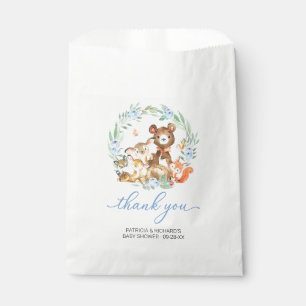 Sachets En Papier Animaux de la forêt Verdure Baby Shower Remercieme