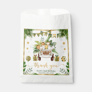 Sachets En Papier Animaux de safari jungle aquarelle pour anniversai