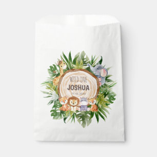Sachets En Papier Animaux de safari personnalisés pour fête