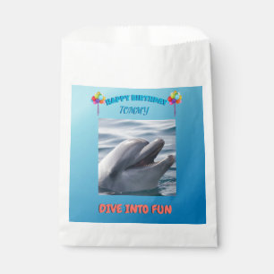Sachets En Papier Anniversaire dauphin sous la mer