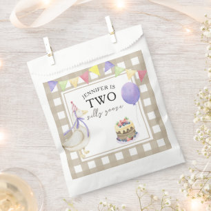Sachets En Papier Anniversaire de 2 ans de l'oie aquarelle