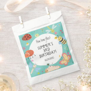 Sachets En Papier Anniversaire de enfant de bogues mignons colorés