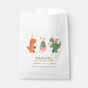 Sachets En Papier Anniversaire de enfant de dinosaures enfantins col