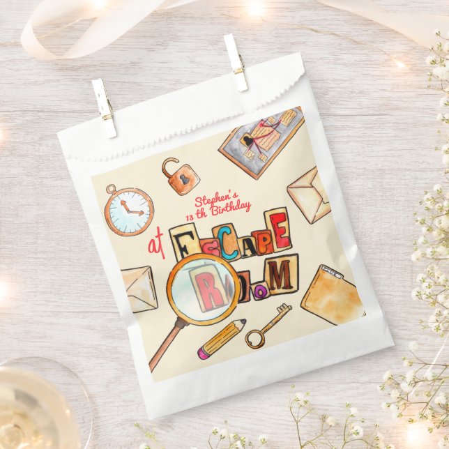 Sachets En Papier Anniversaire de la chambre d'évasion (Coupé)