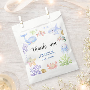 Sachets En Papier Anniversaire De La Mer Sous Le Merci De La Mer
