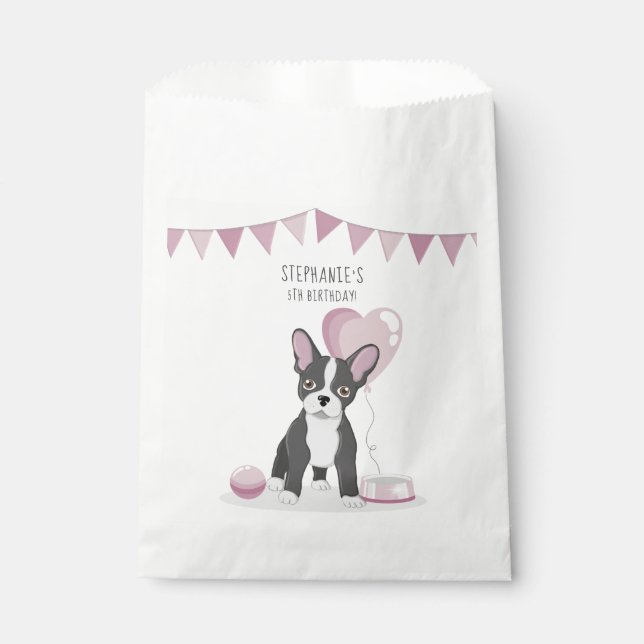 Sachets En Papier Anniversaire du Bulldog français (Devant)