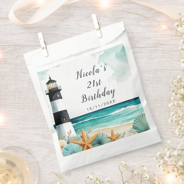 Sachets En Papier Anniversaire du phare nautique (Coupé)