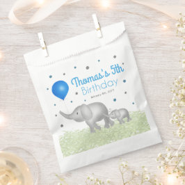 Sachets En Papier Aquarelle adorable Eléphants Anniversaire garçon