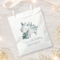 Aquarelle Baby Rhinoceros Anniversaire de enfant d
