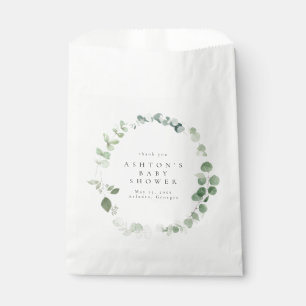 Sachets En Papier Aquarelle Baby shower verdoyant