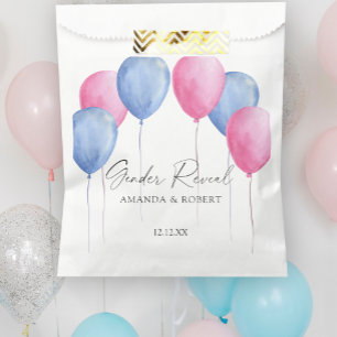 Sachets En Papier Aquarelle Balloons Révélation de genre