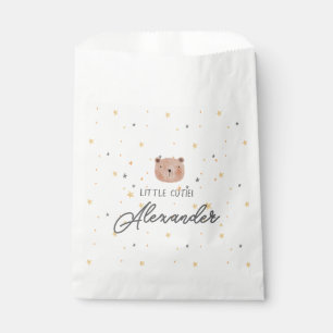 Sachets En Papier Aquarelle blanche et Brown Baby shower mignon