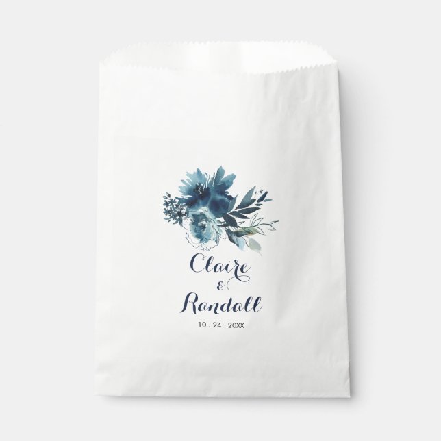 Sachets En Papier Aquarelle classique Mariage (Devant)