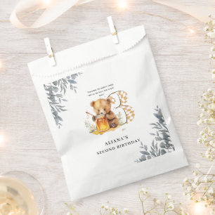 Sachets En Papier Aquarelle classique Ours Miel troisième anniversai