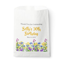 Aquarelle Fleur sauvage 30e fête d'anniversaire Fa