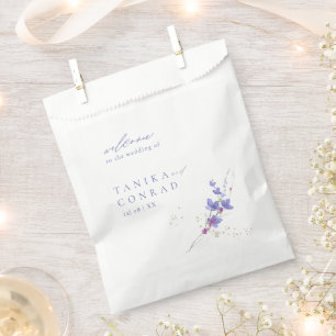 Sachets En Papier Aquarelle fleur sauvage Mariage Bienvenue Peri ID9